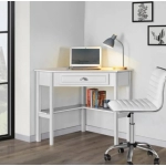 White Office Accessories for Desk Corner Writing Desk With Storage Drawer Table Computer Desks Furniture Pliante Reading Gaming